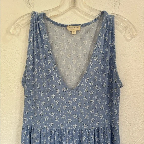 See You Monday Blue Floral Tiered Maxi Dress - Picture 2 of 7